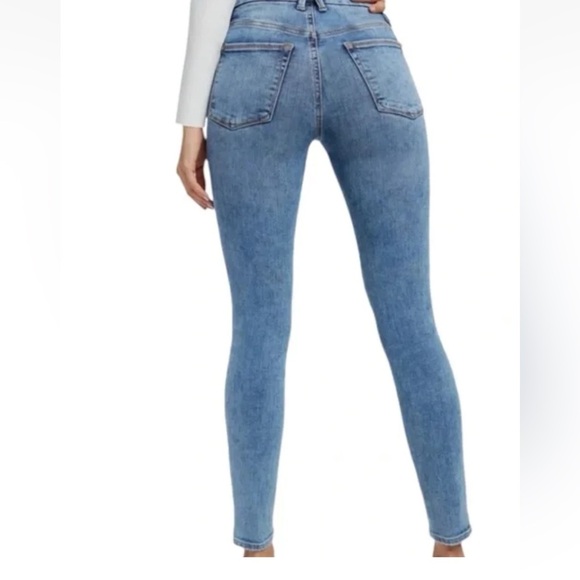 Good American Good Legs Stretch Distressed Skinny Jeans Indigo 439 Size 0 25 - Picture 2 of 16